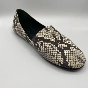 Vince Black & White Snakeskin Loafer Flats Size 7